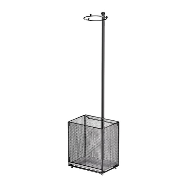 Paragüero de metal para entrada, elegante, ahorra espacio, independiente, ideal para hotel, casa o oficina.