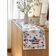 thumbnail image 5 of Table Runner 72 Inches Long for Kitchen Dining, 4th of July Dresser Scarf Farmhouse, Dining Table Decorations for Wedding/Parties, Independence Day Blue Red Star Firework 14 x 72 In, 5 of 8