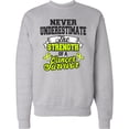 thumbnail image 2 of Inktastic Never Underestimate the Strength of a Cancer Survivor Non Hodgkins Lymphoma Adult Sweatshirt, 2 of 4