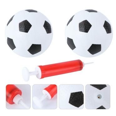 Sparsain Set 12cm Diameter Kids Mini Soccer Balls Indoor Outdoor Educational Toy for Children Toddlers (2 White Balls   1 Red Inflator)