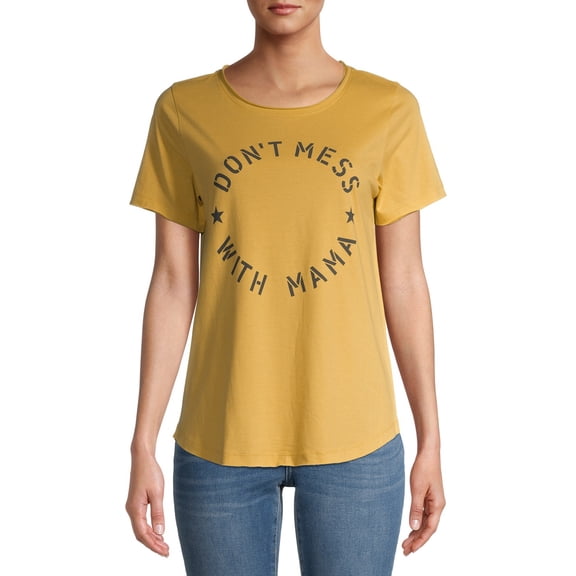 Gray by Grayson Social Women's Don’t Mess With Mama Short Sleeve Graphic T-Shirt