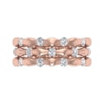 thumbnail image 3 of 1/2 Carat Diamond 3 Line Wedding Band Ring in 10K Rose Gold (Ring Size 6.5), 3 of 6