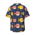 thumbnail image 7 of Picia Cute Puffer Fish Men's Linen Shirts Short Sleeve Cuban Beach Shirts Casual Shirts Button Down Shirt for Men Beach Summer Wedding Shirt-Small, 7 of 7