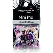 Jesse James Beads Mixed Media Mini Bead Mix, Purple, Sewing Fastener Beads, Glass, Unisex, 34 Pcs.