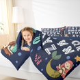 thumbnail image 4 of Homewish English Letters Aplhabet Queen Comforter Set,Kids Learning Bedding Sets,Cute Mermaid Princess Bedding Comforter Set For Girls Kids,Breathable Home Decor Reversible,3pcs, 4 of 8