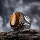 thumbnail image 1 of Anillo de piedra de ágata Natural ovalada grande Vintage para hombre, anillo de hormiga de circón rojo amarillo con incrustaciones Retro para mujer, anillo de boda, joyería turca Tan Jianjun unisex, 1 of 2