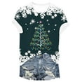 thumbnail image 6 of UngA Christmas Shirts for Women Merry Christmas Holiday Graphic Crew Neck Tees Family Holiday Xmas T-Shirts Gift Tops Christmas Tee Shirts for Women (Dark Green,XXL), 6 of 6