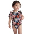 thumbnail image 3 of Daiia Rose Flowers Printed Unisex-Baby Short Sleeve Onesies Bodysuits Baby Climbing Clothes Soft and Comfortable Romper with Expandable Shoulder Design-9M, 3 of 8