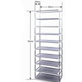 thumbnail image 6 of 10 Tier Shoe Rack, Storage Organizer Non-Woven Fabric Cover Shoe Rack Cabinet Portable Single Row Shoe Rack Shelf Cabinet Tower with Dustproof Cover for Closet Entryway Hallway（Rose Red）, 6 of 6