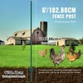 thumbnail image 3 of VEVOR 6 Feet Fence Post 10 Pack T-Post Heavy Duty Metal Fence Posts Green, 3 of 9