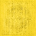 thumbnail image 1 of Ahgly Company Machine Washable Indoor Square Oriental Yellow Industrial Area Rugs, 7' Square, 1 of 4