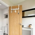thumbnail image 3 of Over The Door Hooks Hanger With Extended Arms For Easy Use By Women Bathroom Accessories And Towel Rack Organization 1 Pack Small Hanging Laundry Bag 12 Siding Hooks for Lights Clock Key Little Clips, 3 of 3