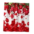 thumbnail image 3 of de revestimiento de s románticas decoración de suministros 71 "x 71" Multicolor Gloria Cortina de baño con ganchos, 3 of 9