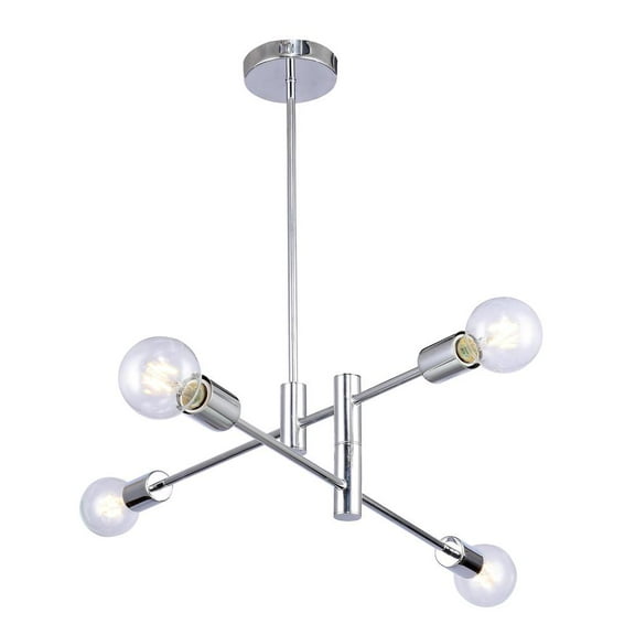 Bethel International Chandelier Chrome Metal