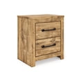 thumbnail image 4 of Signature Design by Ashley Hastiport Two Drawer Nightstand, Replicated Oak Grain, Brown Finish, 4 of 9