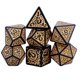 thumbnail image 1 of 7Pcs Different Number of Face Acrylic Dices Desktops Game Props Educational Toy Polyhedral Multiple Side Digital Dices orange color, 1 of 4