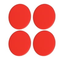 Unique Bargains 4 Pcs 50mm Car Universal Wheel Center Hub Caps Emblem Badge Decal Sticker Gloss Red