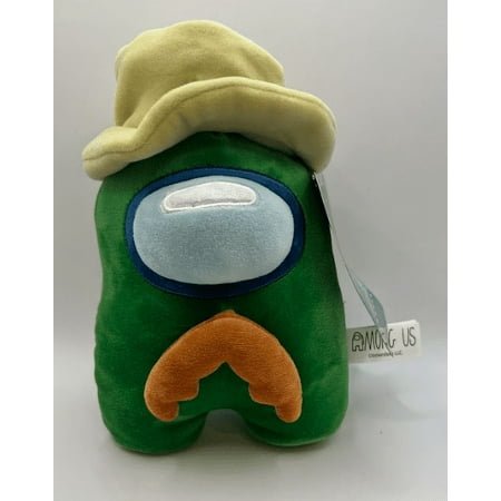 Among Us Plush Toy Green with Cowboy Hat and Mustache