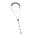 thumbnail image 3 of Moda Para Mujer Para Hombre 8 Mm Perlas Suéter De Cadena Larga Cruz Blanco negro Yuyangstore Collar pendiente, 3 of 8