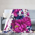thumbnail image 3 of Yibo Tropical Flowers Blanket Flannel Soft and Comfortable Anti-static Bed Sofa Blanket, 3 of 7