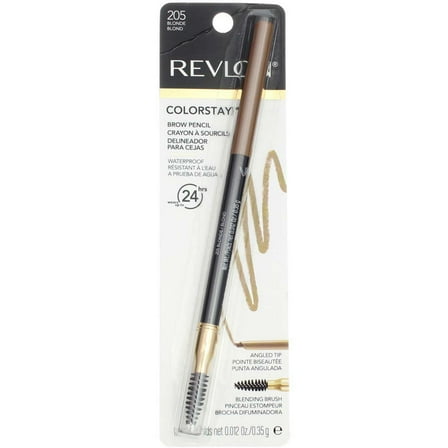 Revlon ColorStay Waterproof Brow Pencil, Blonde 205, 0.012 oz (1 Pack)
