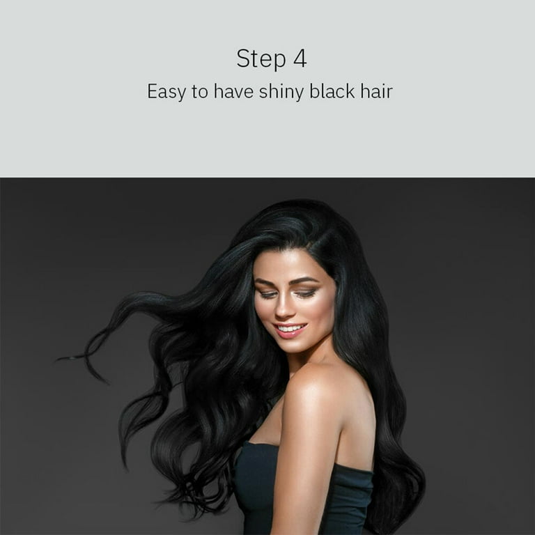 HailiCare Black Hair Shampoo Permanent Black Hair Color Covering Gray/White  Hair 500ml - Walmart.com