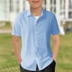 thumbnail image 2 of Polo de manga corta para niño REDARER: camisa informal de verano con botones para playa y uso diario, talla 11-12 años, 2 of 5