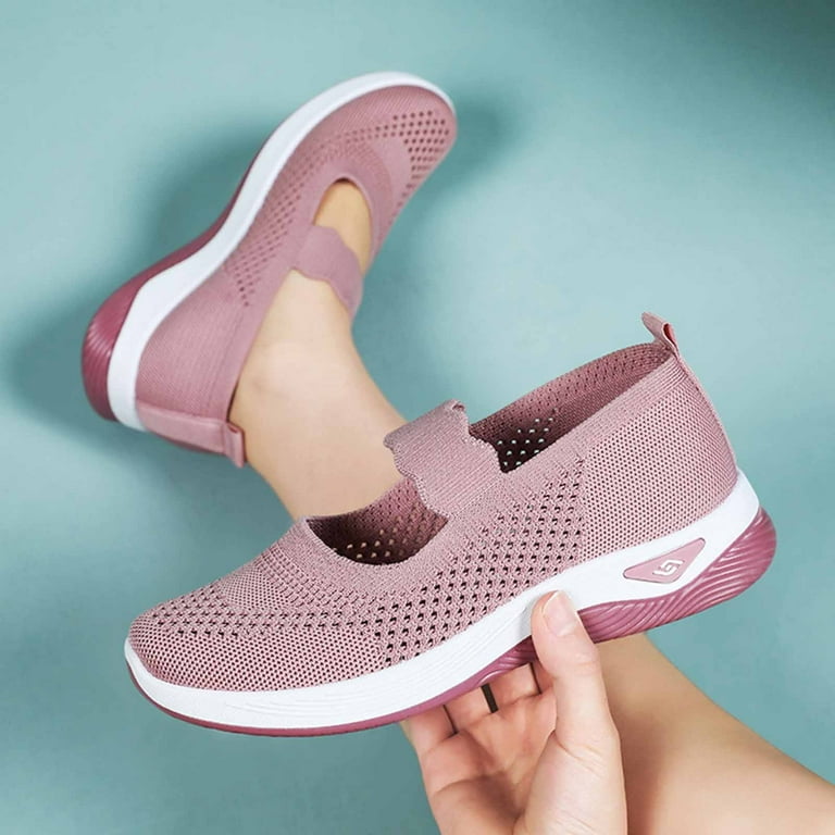 Xfvqtps Womens Sneakers Large Size Slip on Knit Hollow out Xfvqtps Womens Sneakers Large Size Slip on Knit Hollow out