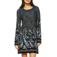 thumbnail image 4 of White Mark Women's Sandrine Embroidered Sweater Dress, 4 of 4