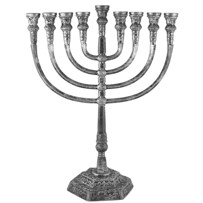 Extra Large Temple-Style Menorah with Jerusalem Design photo 3