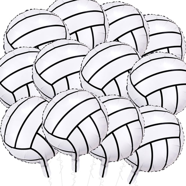 Globos de voleibol Mokesova, lámina de 18 pulgadas, para decoración de fiestas, 12 unidades