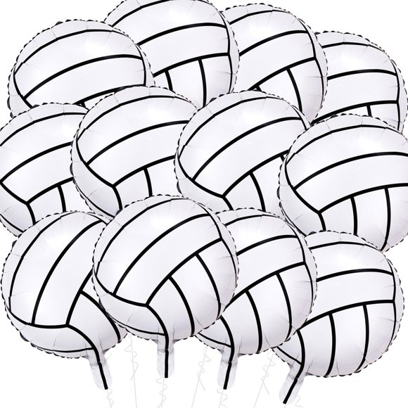 Globos de voleibol Mokesova, lámina de 18 pulgadas, para decoración de fiestas, 12 unidades