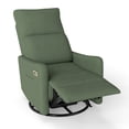 thumbnail image 2 of Leumius Swivel Recliner Chair,270° Swivel Rocker Chair for Adults,Small Rocking Recliner for Small Spaces, Upholstered Fabric Glider Recliner Nursery,Living Room Chair,Theater SeatingDark Green, 2 of 17