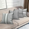 thumbnail image 3 of Dashan Black and White Pillow Covers 16x16 Set of 4,Boho Striped Decorative Pillow Cases for Bed Couch Living Room, 3 of 6