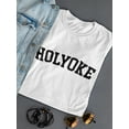 thumbnail image 3 of Holyoke Black Text  Women White T-Shirt, Female Large, 3 of 4