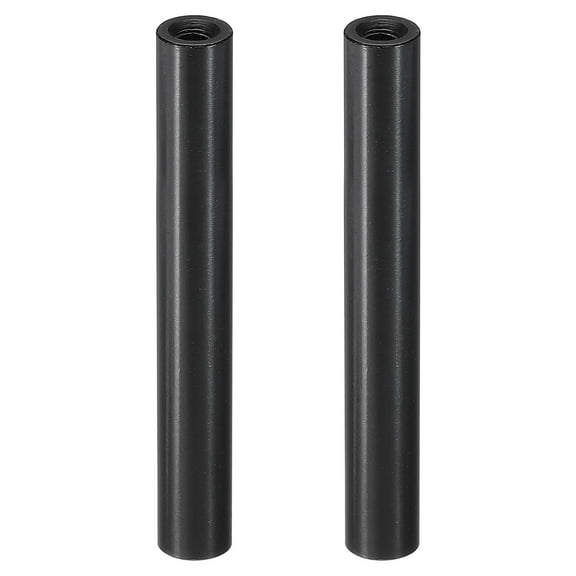 M3 Aluminum Spacers, 2 Pcs Metal Spacer Aluminum 3mm ID x 6mm OD x 45mm L Threaded Spacer Screw Standoff Round, Black