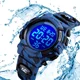thumbnail image 5 of Reloj Niños Deportivo Led Contra Agua Camuflaje Militar Nado Color de la correa Azul oscuro, 5 of 8