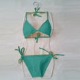 thumbnail image 5 of Women Cute Triangle Bikini Sets Halter Two Piece Sexy Swimsuit String Tie Side Bathing Suit for Women, 5 of 5