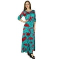 thumbnail image 2 of Bimba Women Long Maxi Dress Exclusive Tie-Dye 3/4 Sleeve Elastic Waist Gown, 2 of 5