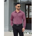 thumbnail image 4 of COOFANDY Men's Stretch Business Dress Shirts Long Sleeve Wrinkle Free Dress Shirt, 4 of 6