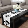 thumbnail image 4 of Black Gray Boho Table Runner 72 Inches Long, Modern Abstract Geometric Lattice Kitchen Coffee Dining Table Decoration for Home Party Birthday Wedding Home Decor 18x72 Inches, 4 of 8