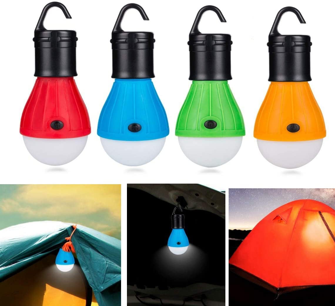 24 LED Camping Tent Light Work Lamp c/w Batteries Magnetic Hook Safety Torch 