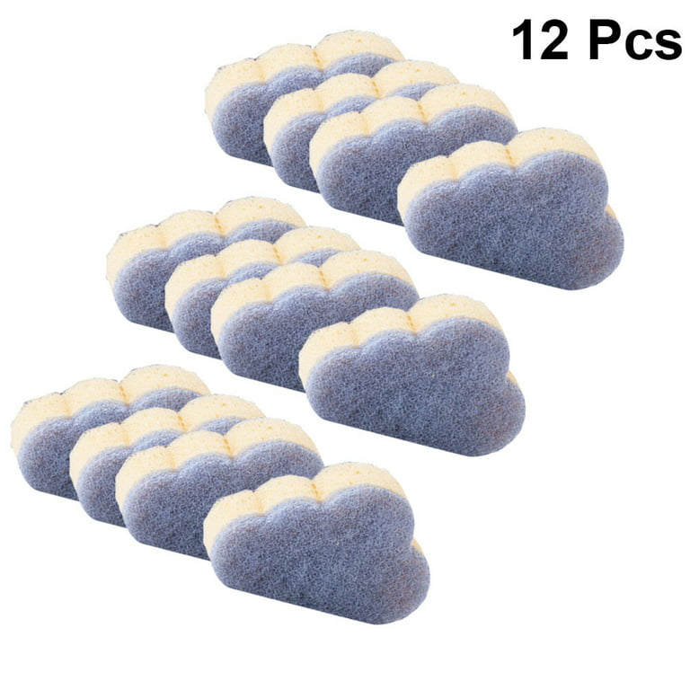 4Pcs Double Side Dishwashing Sponge Cloud Shape Wash Sponges for