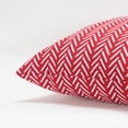 thumbnail image 4 of Rizzy Home Throw Pillow TFV122 Transitional Red Rows Chevrons 22" x 22" Square, Poly Filled, 4 of 4