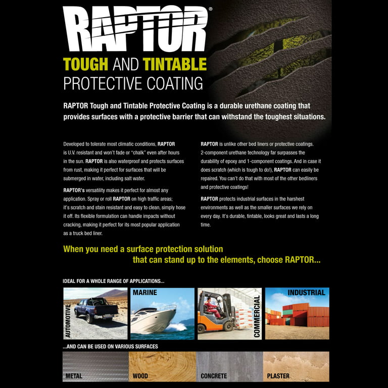 U-POL Raptor Black Urethane Spray-On Truck Bed Liner Spray Gun, 4
