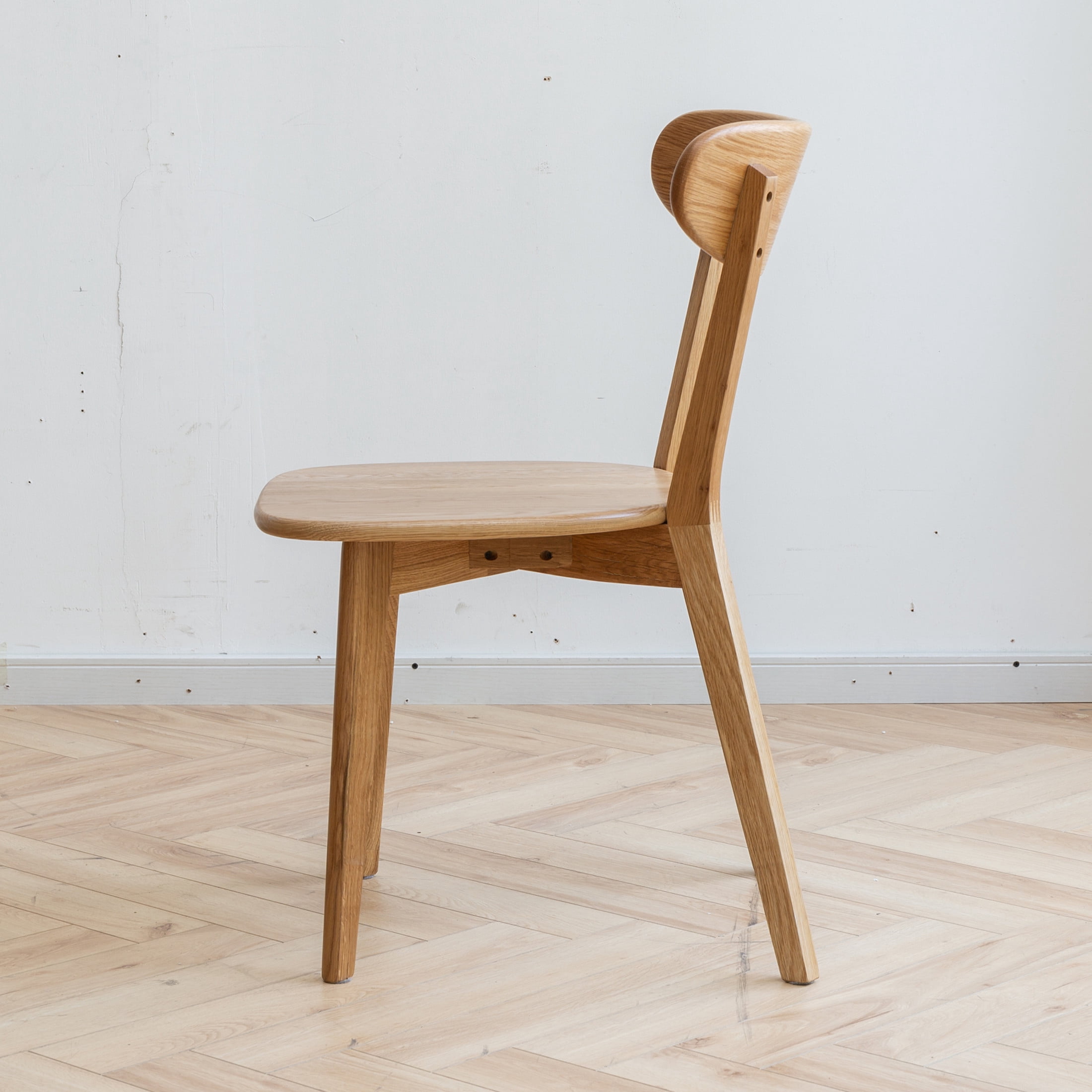 Noble House Set of 4 Dining Chairs, 18.3" x 21.3" x 31.5", Solid FAS Grade North American Oak, 100% Natural Dirt-Free Hardwood, Simple Wooden Chairs for Dining Table or Living Room, OAK