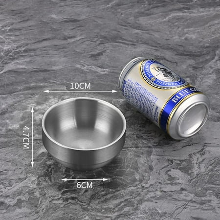 

304 stainless steel bowl rice bowl golden double layer soup bowl kimchi bowl