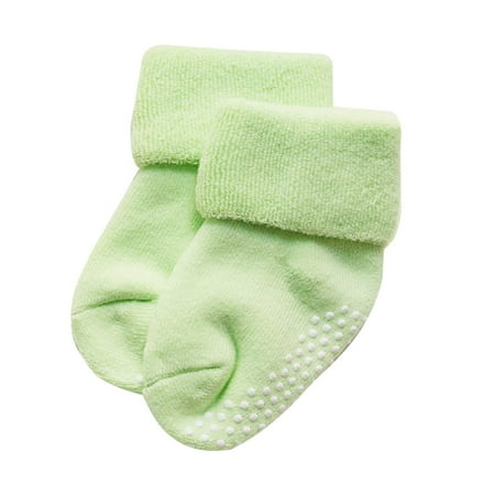 

Baby Toddler Kids Unisex Warm Thick Cotton Socks Non Slip Ankle/crew Socks with Anti-skid Soles for 0-1 Years Old