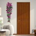 thumbnail image 1 of Artificial Rose Wall Hanging Set - Realistic Fake Flowers in Rattan & Iron Planter for Home Decor, Garden, or Mall Display, 1 of 9