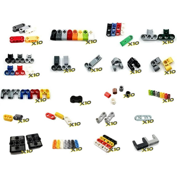 Technic Parts Compatible with Lego Bricks Pin Liftarm Beam Axle Panel Car Building Blocks MOC 210PCS